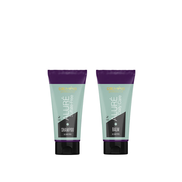 Набор безсульфатный шампунь и бальзам для всех типов волос "DeMira Professional" ALURÉ Sulfate-Free, 90 мл