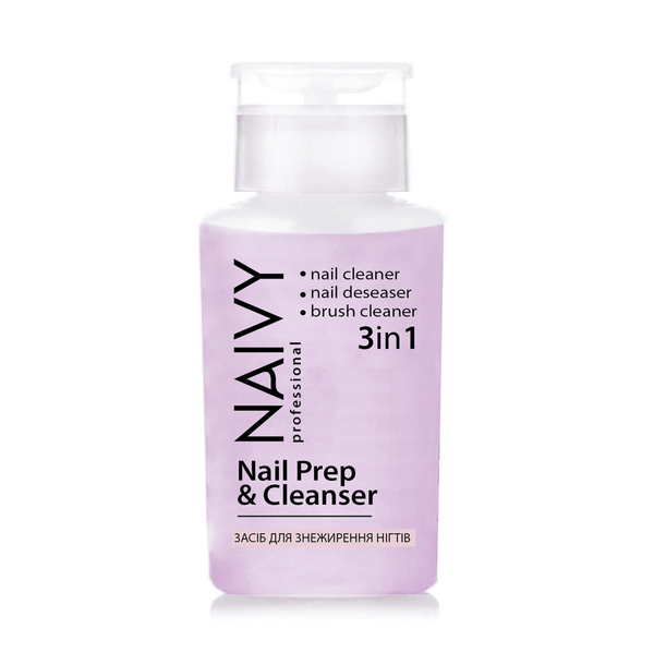 Засіб для знежирення нігтів "Naivy Professional" Nail Prep & Cleanser 3в1, 180 мл