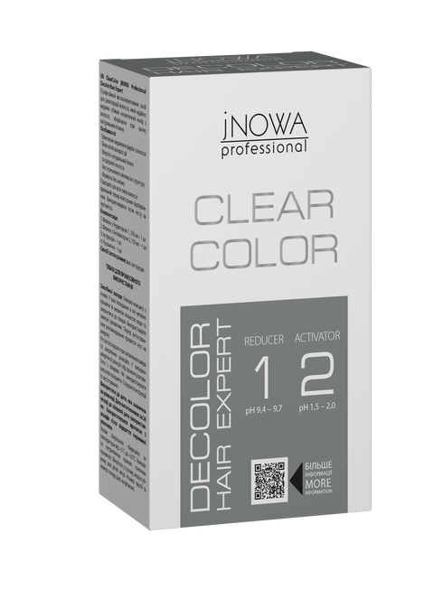 Засіб для видалення фарби з волосся ClearColor «jNOWA Professional» Decolor Hair Expert
