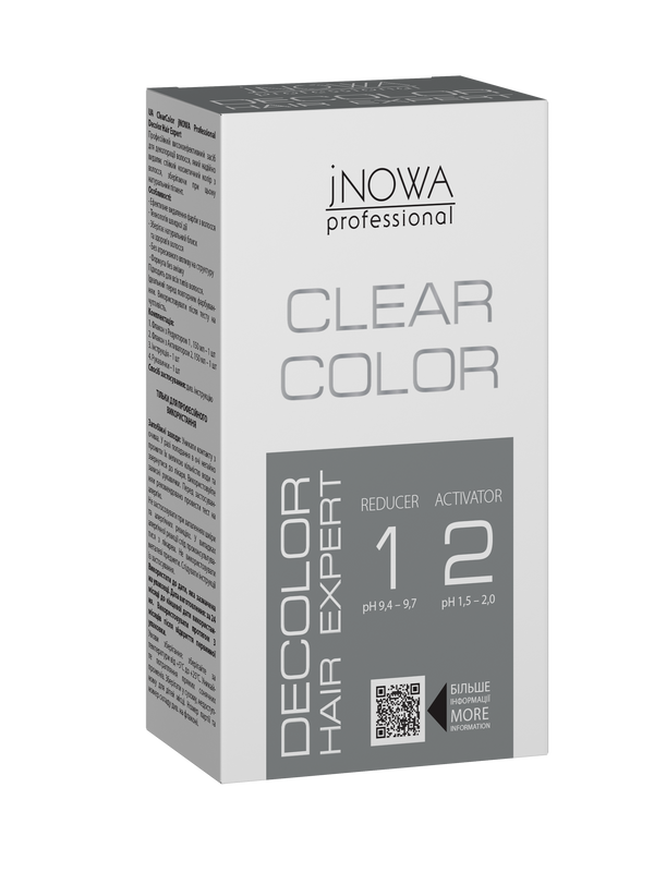 Засіб для видалення фарби з волосся ClearColor «jNOWA Professional» Decolor Hair Expert