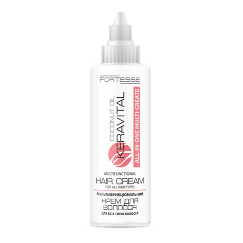 Мультифункциональный крем для волос "FORTESSE" KeraVital Multi-Сreate с кокосовым маслом и UV-фильтром, 180 мл
