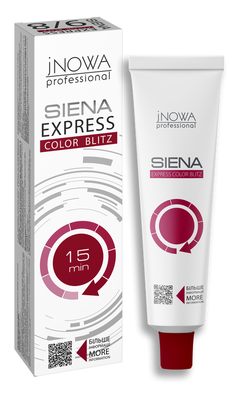 Безамиачная крем-краска для волос jNOWA Professional SIENA Express Color Blitz, 60 мл
