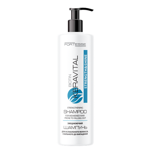 Шампунь "FORTESSE" KeraVital Strength&Shine с биотином, 400 мл
