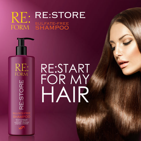 RE:FORM Наповнюючий безсульфатний шампунь "RE:STORE" відновлення і заповнення волосся, 400 мл