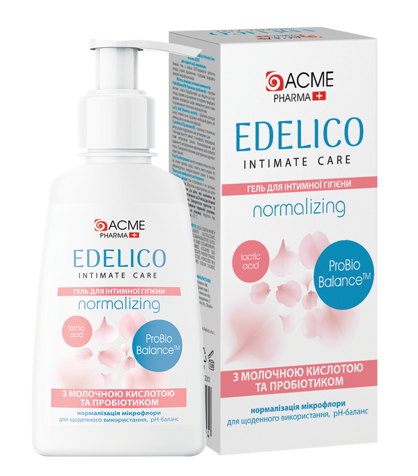 Гель для інтимної гігієни Edelico intimate care NORMALIZING для підтримки нормальної мікрофлори 300 мл (28836)