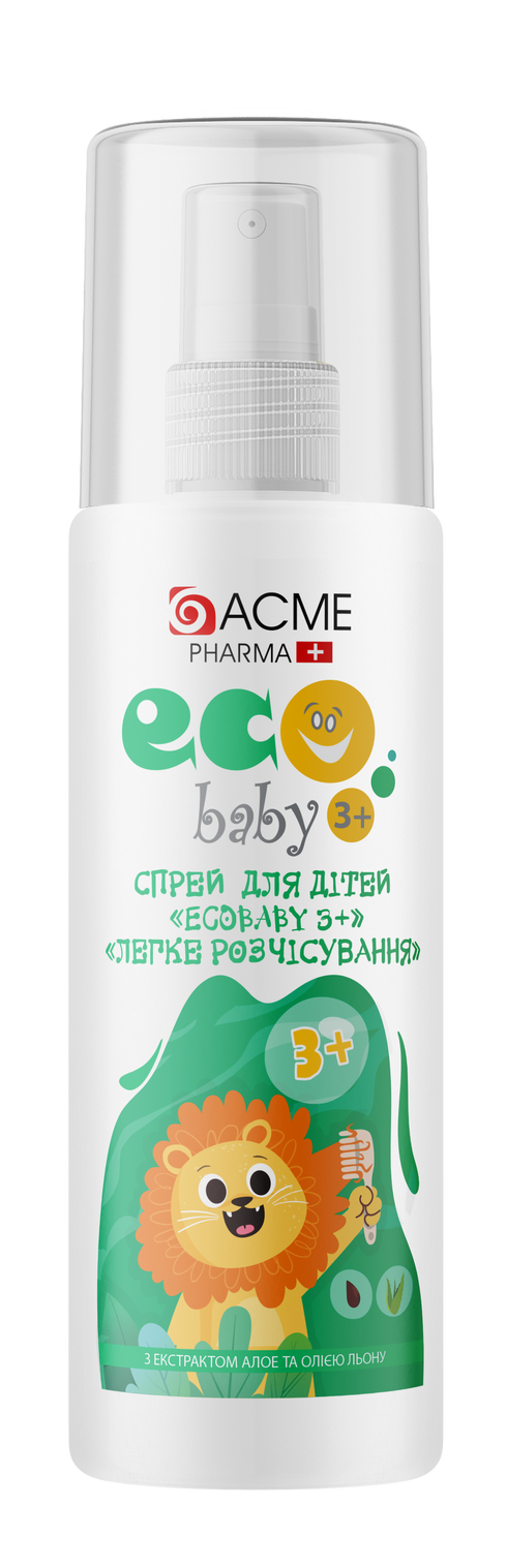 Спрей Легке розчісування EcoBaby 3+ з екстрактом алое і олією льону 150 мл (12209)